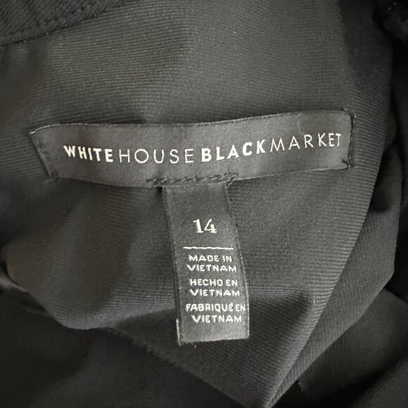 White House Black Market Tiered Bandage Choker Sheath Dress Black 14 #BAG10 - Picture 4 of 8